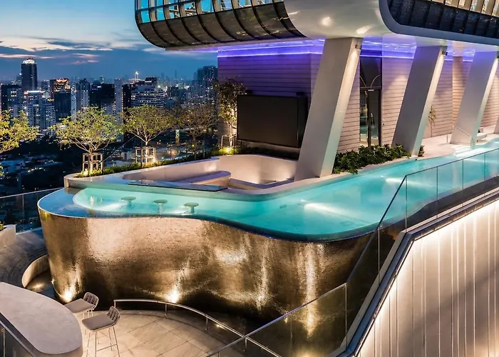 公寓式飯店 360 View 1br Sky Pool View Bts Thonglor 曼谷